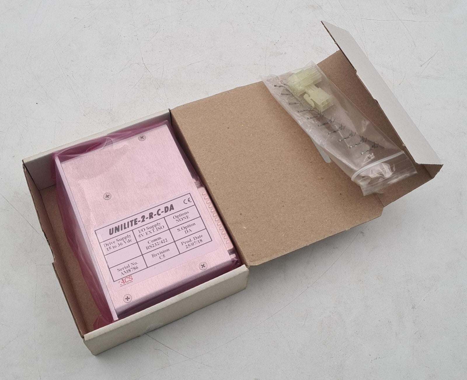 NEW - ACS MOTION CONTROL UNILITE-2-R-C-DA REV C5 SERVO DRIVE RS232/422 15-36 Vdc