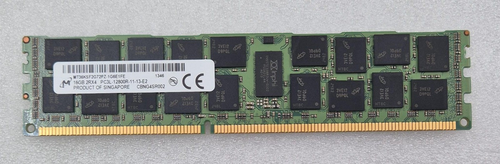 [LOT 15] Micron 16GB 2RX4 PC3L-12800R MT36KSF2G72PZ-1G6E1FE SERVER MEMORY RAM