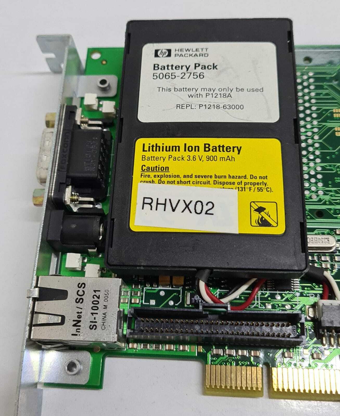 HP Agilent P1218-60002 PCI-X Remote Control Card W/ Battery Pack 5065-2756