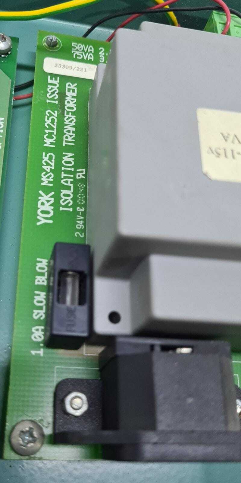 YORK Advanced Processor Card MS390/ MC1100 W/ MS425 MC1252 ISOLATION TRANSFORMER