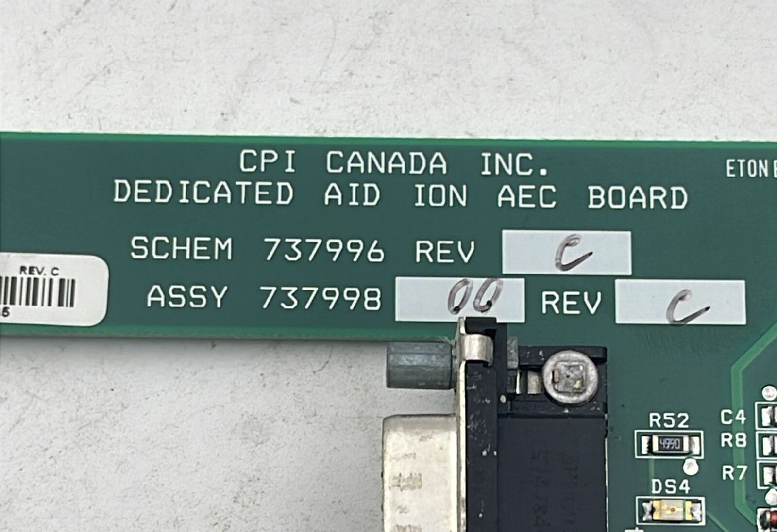 INDICO X-Ray Dedicated AID ION CPI Board PWB 737998 SCHEM 737996 PWB 737997