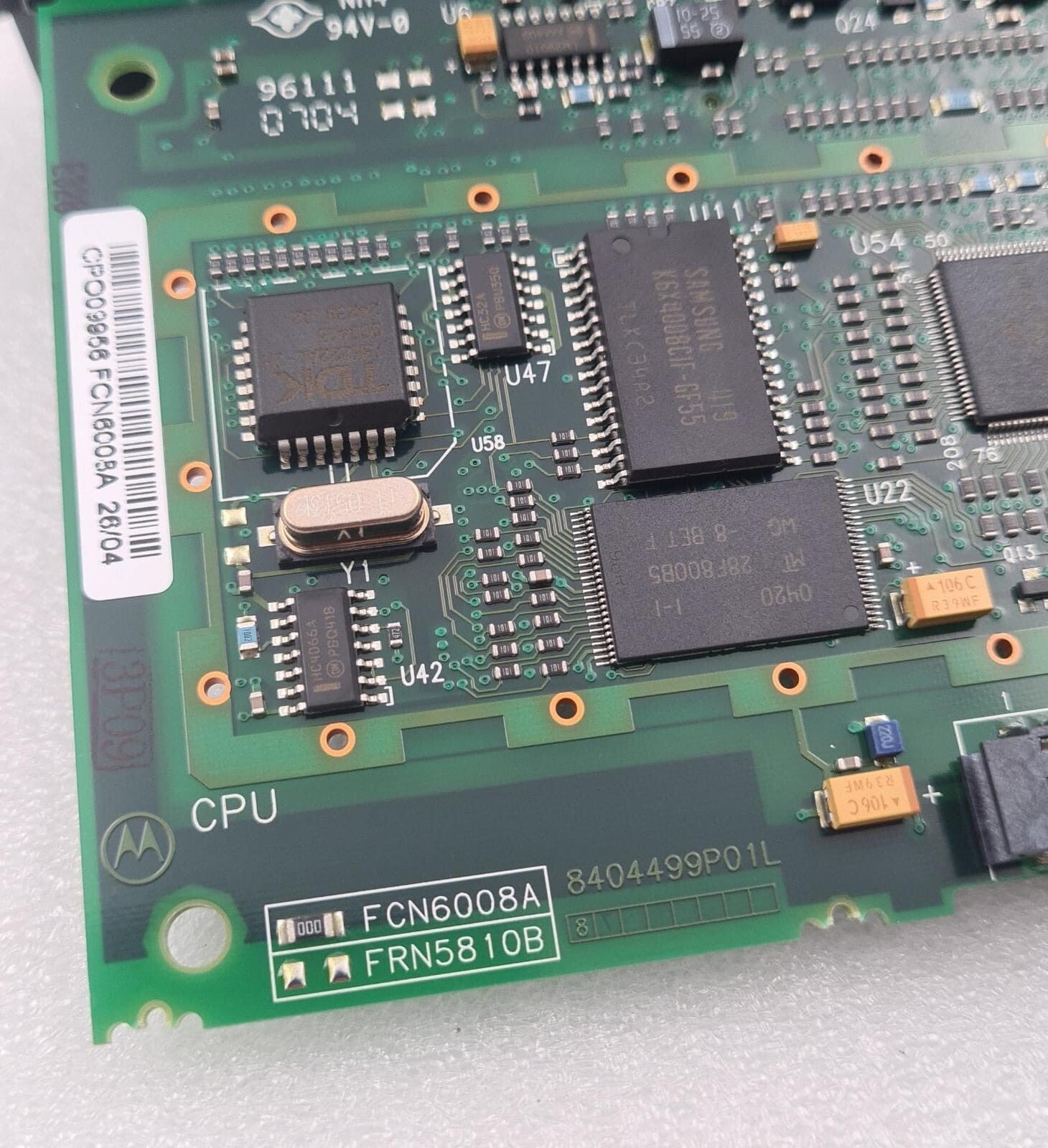 Motorola Radio Monitoring System MOSCAD-L CPU Module FRN5810B FCN6008A ISSUE-A1