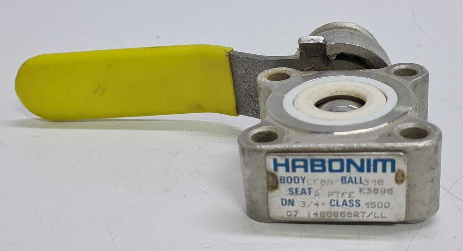 HABONIM Valve CF8M BALL 316 K3896 R PTFE 3/4"