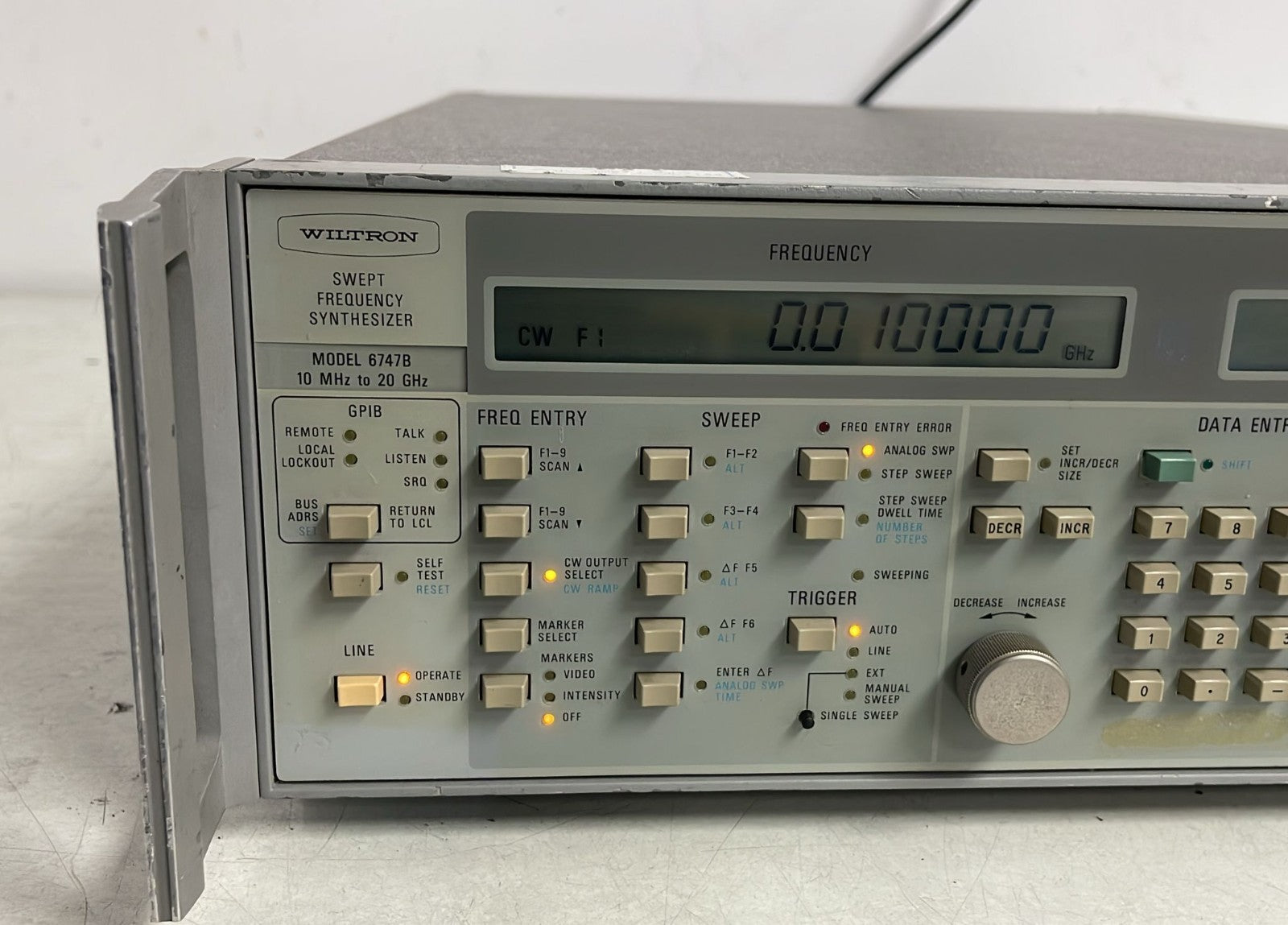 Wiltron Model 6747B Swept Frequency Synthesizer 10MHz 20GHz