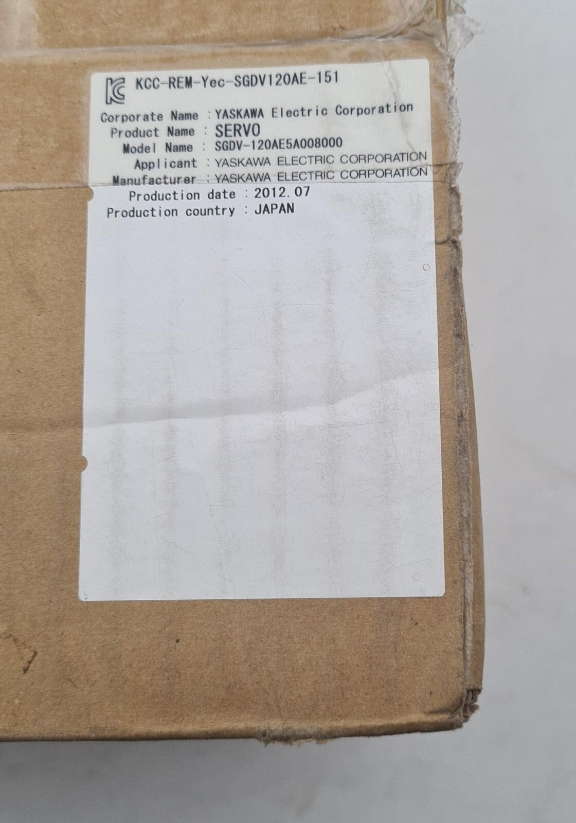 NEW - YASKAWA SERVOPACK SGDV-120AE5A008000 Servo Drive 1.5kW 200V