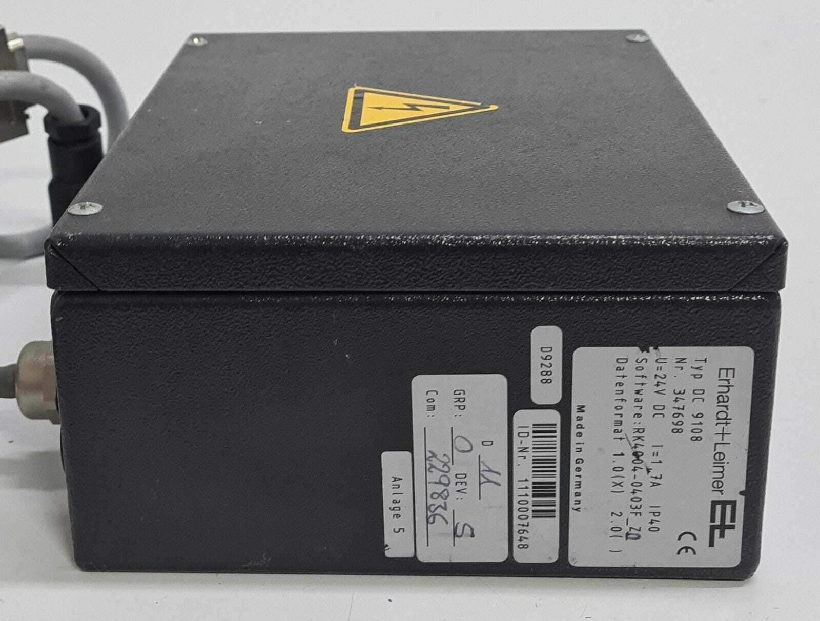 Erhardt+Leimer DC 9108 Nr. 347698 Control Box U=24v DC I=1.7A SW RK4004