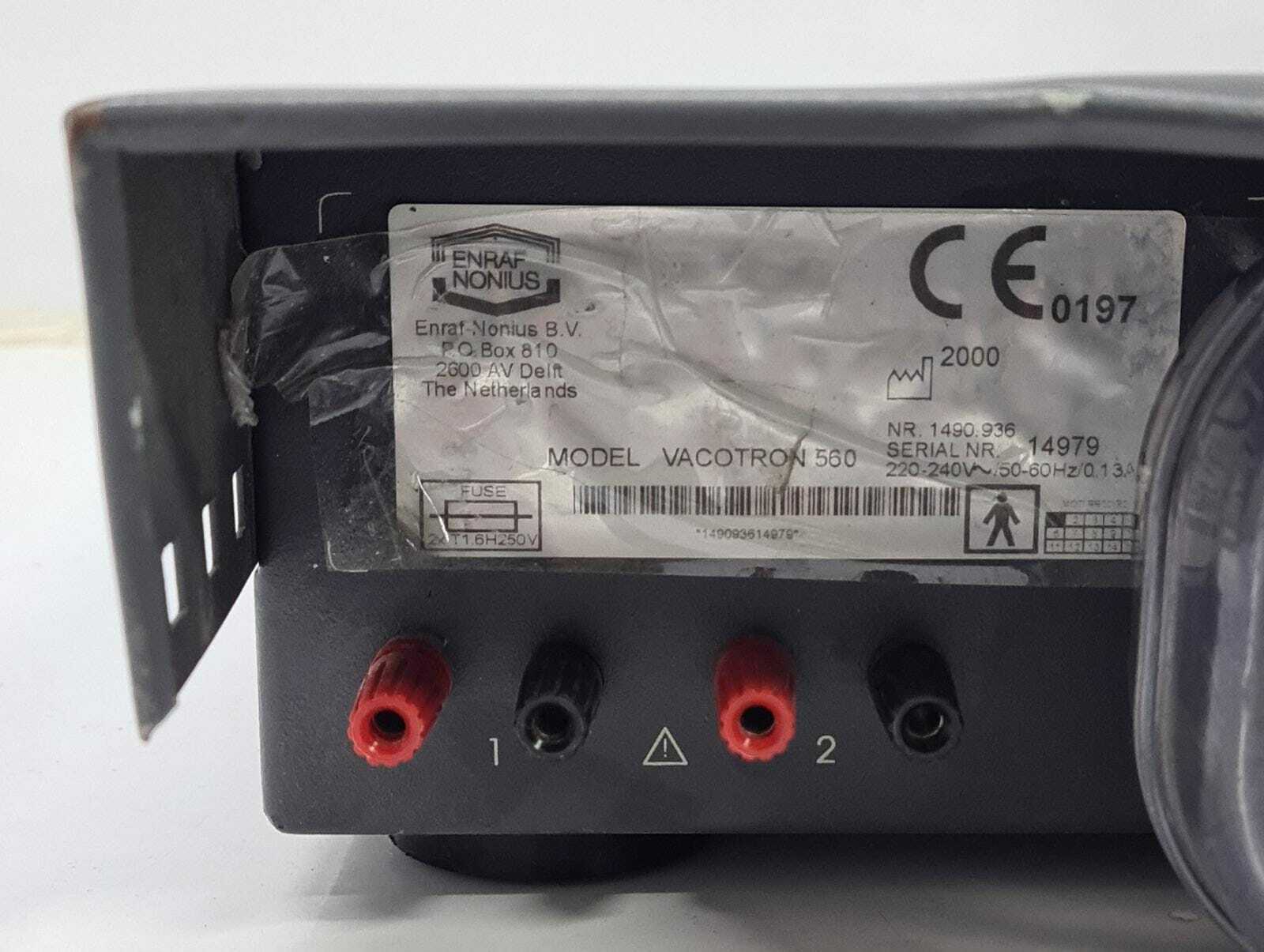 Enraf Nonius Vacotron 560 NR 1490.936 Muscle Simulator Electrotherapy Vacuum