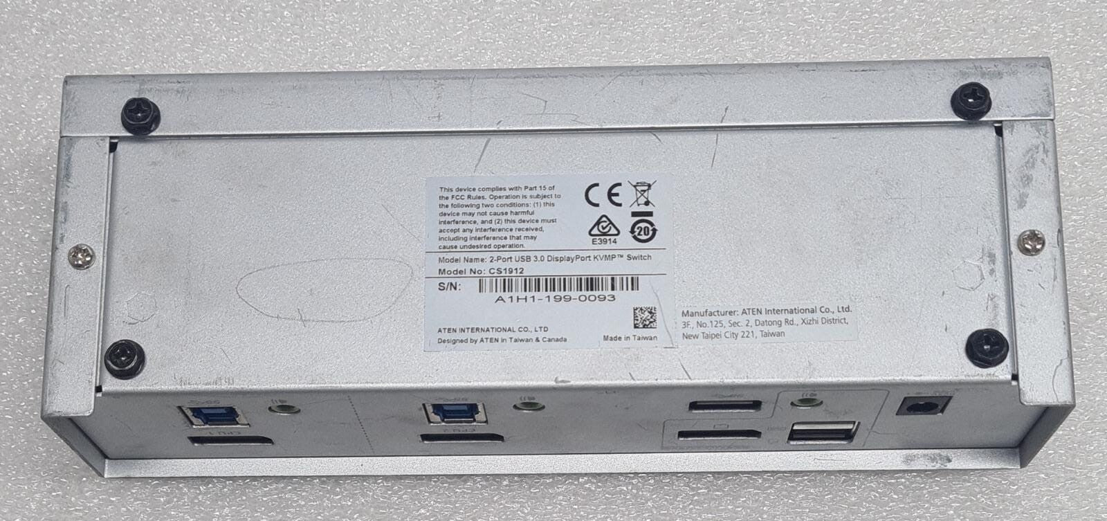 ATEN CS1912 2-Port USB3.0 DisplayPort KVMP Switch