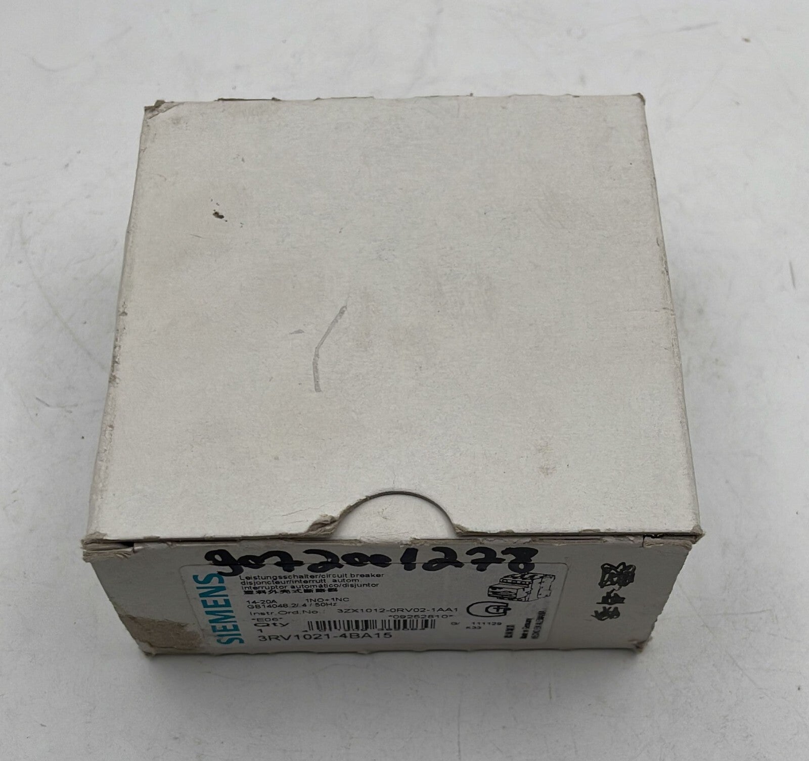 Siemens 3RV1021-4BA15 Circuit breaker 14-20A 1NO + 1NC