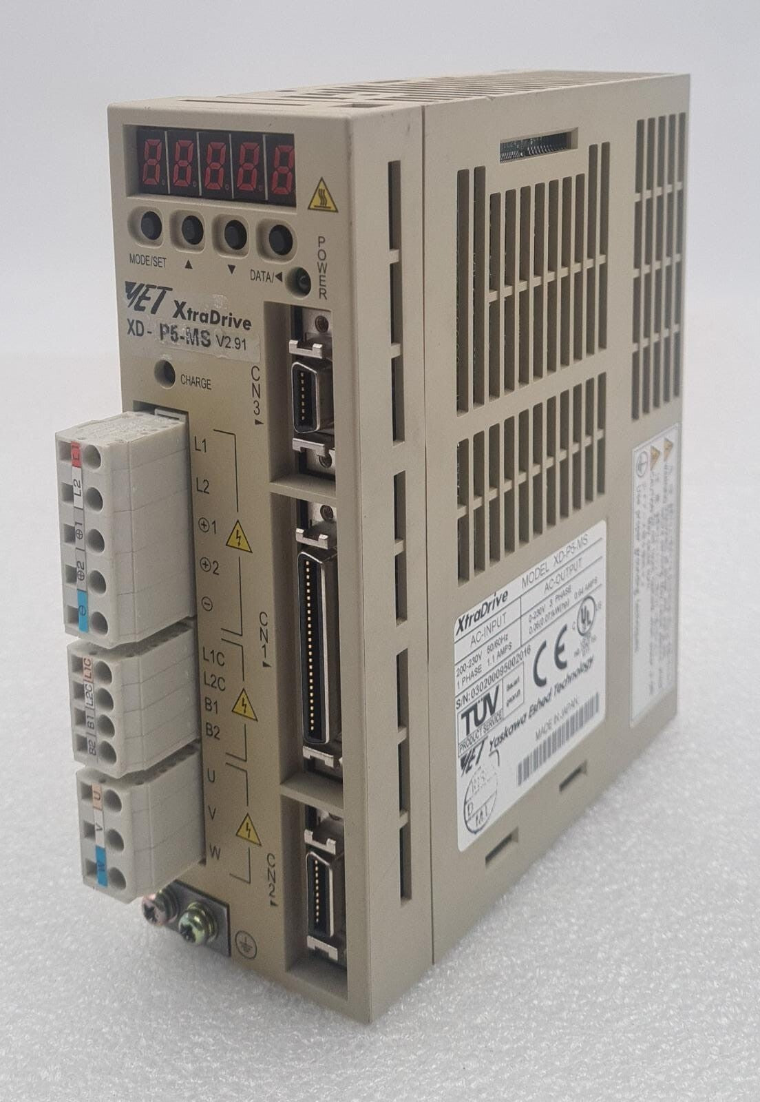 Yaskawa XtraDrive Model XD-P5-MS V2.91 Servo Drive 220-230V