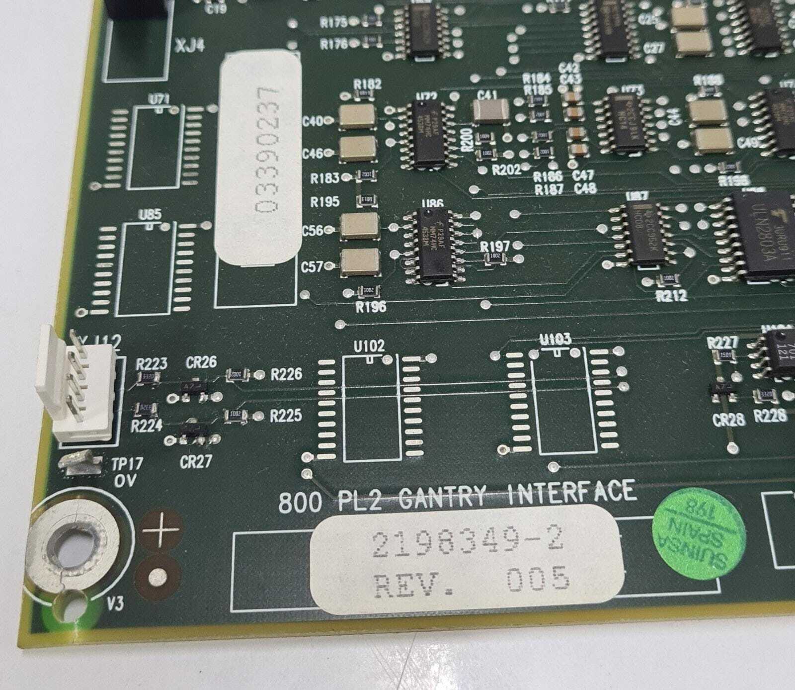 GE Medical Mammo Senograph DMR+ 800 PL2 Gantry Interface 2198349-2 REV. 005