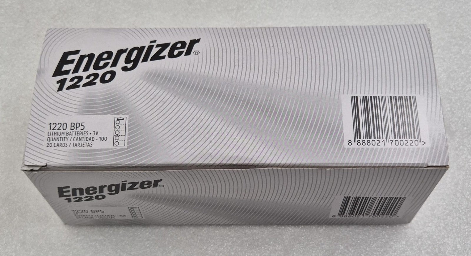 [LOT 59] PACK 5 UNITS - Energizer ECR 1220 CR1220 Lithium 3V Battery Cell *NEW*