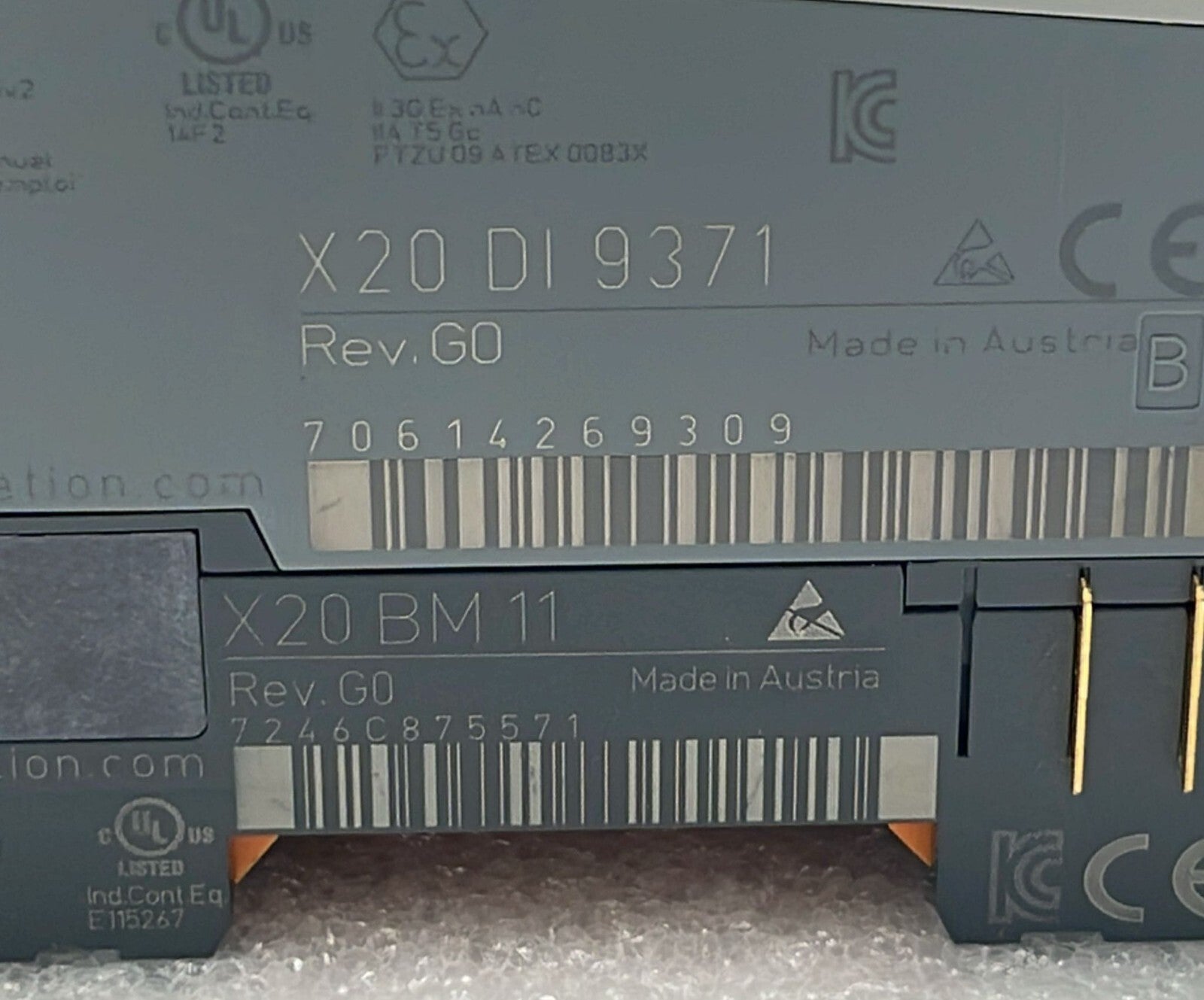 [LOT 7 PCS] B&R Automation X20 DI 9371 Digital Control Module W/ X20 BM 11