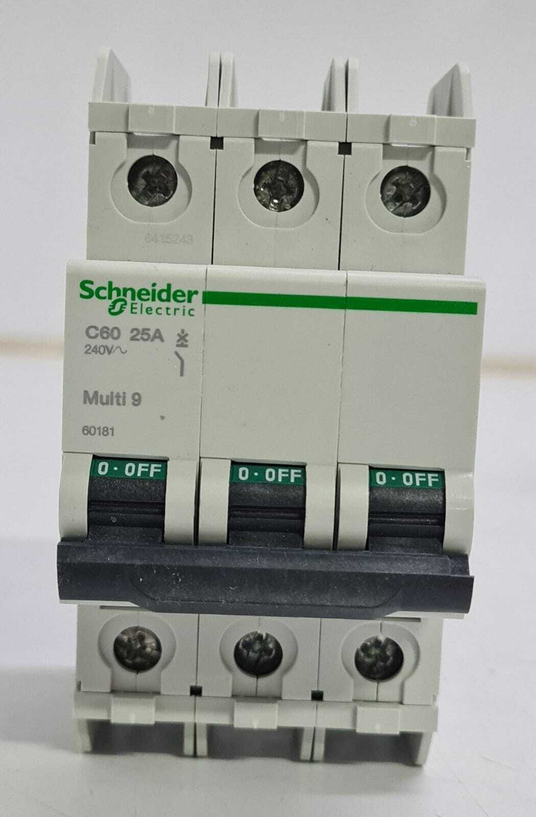 NEW - Schneider Electric Multi 9 C60 3P 25A 60181 Miniature Circuit Breaker