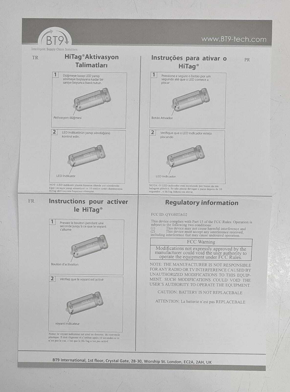 [LOT OF 50] NEW - Xsense BT9 HiTag2 TH20-T0-L3-S0 Temperature and Humidity