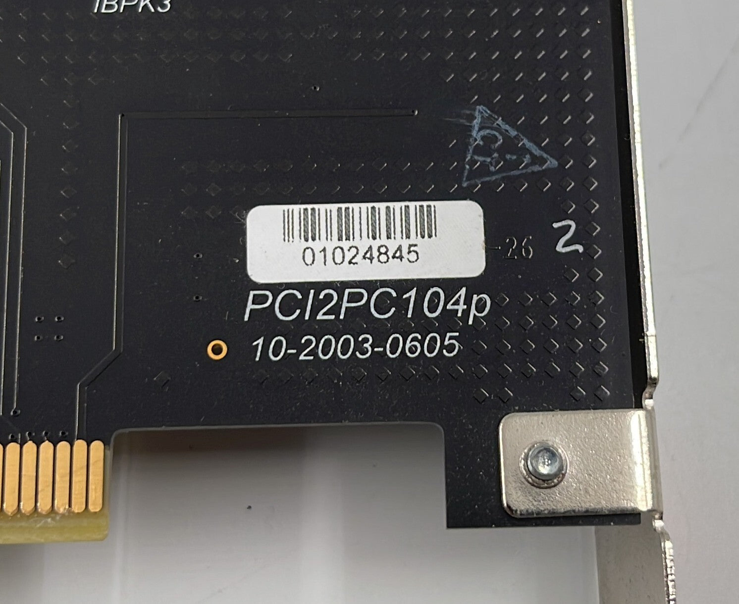Dynamic Engineering PCI2PC104P 10-2003-0605 rtd DM7820 Digital I/O Control Card