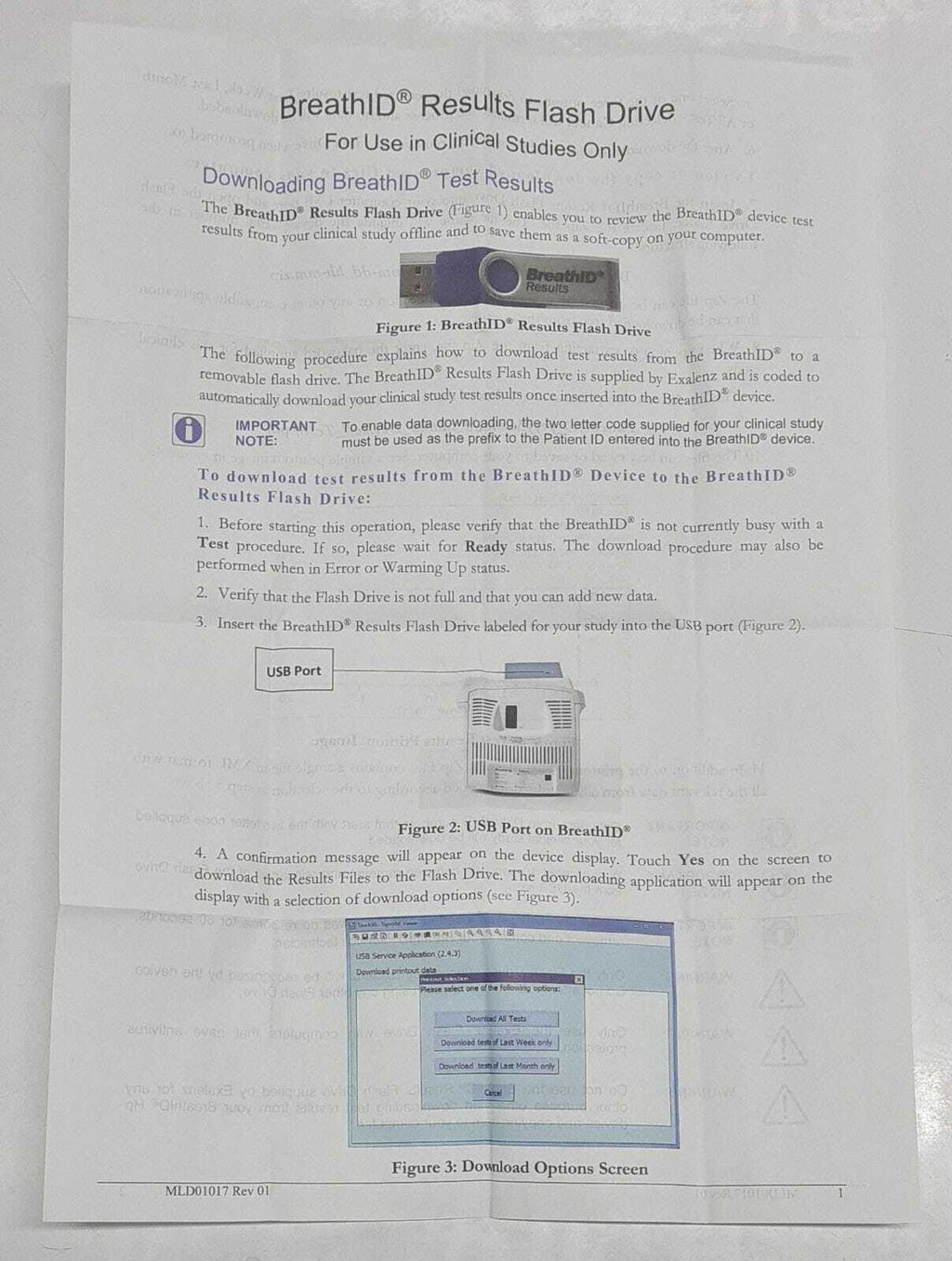 [LOT OF 5] BreathID Results Exalenz Flash Drive VS01072- CN V 3.1.2 IDN-6556-14