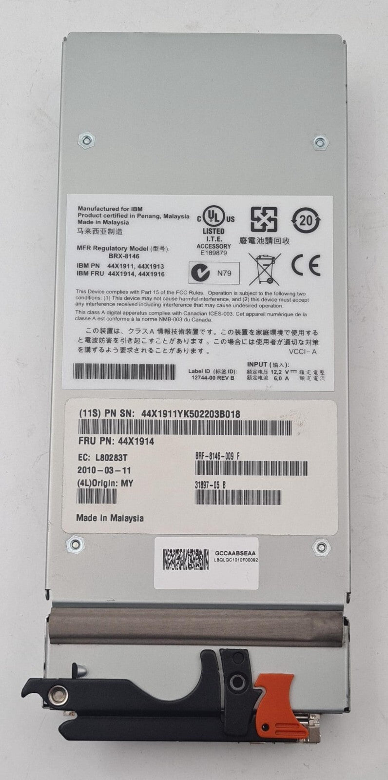 QLogic 20-Port 8Gb SAN Switch Module for IBM BladeCenter FRU PN 44X1914