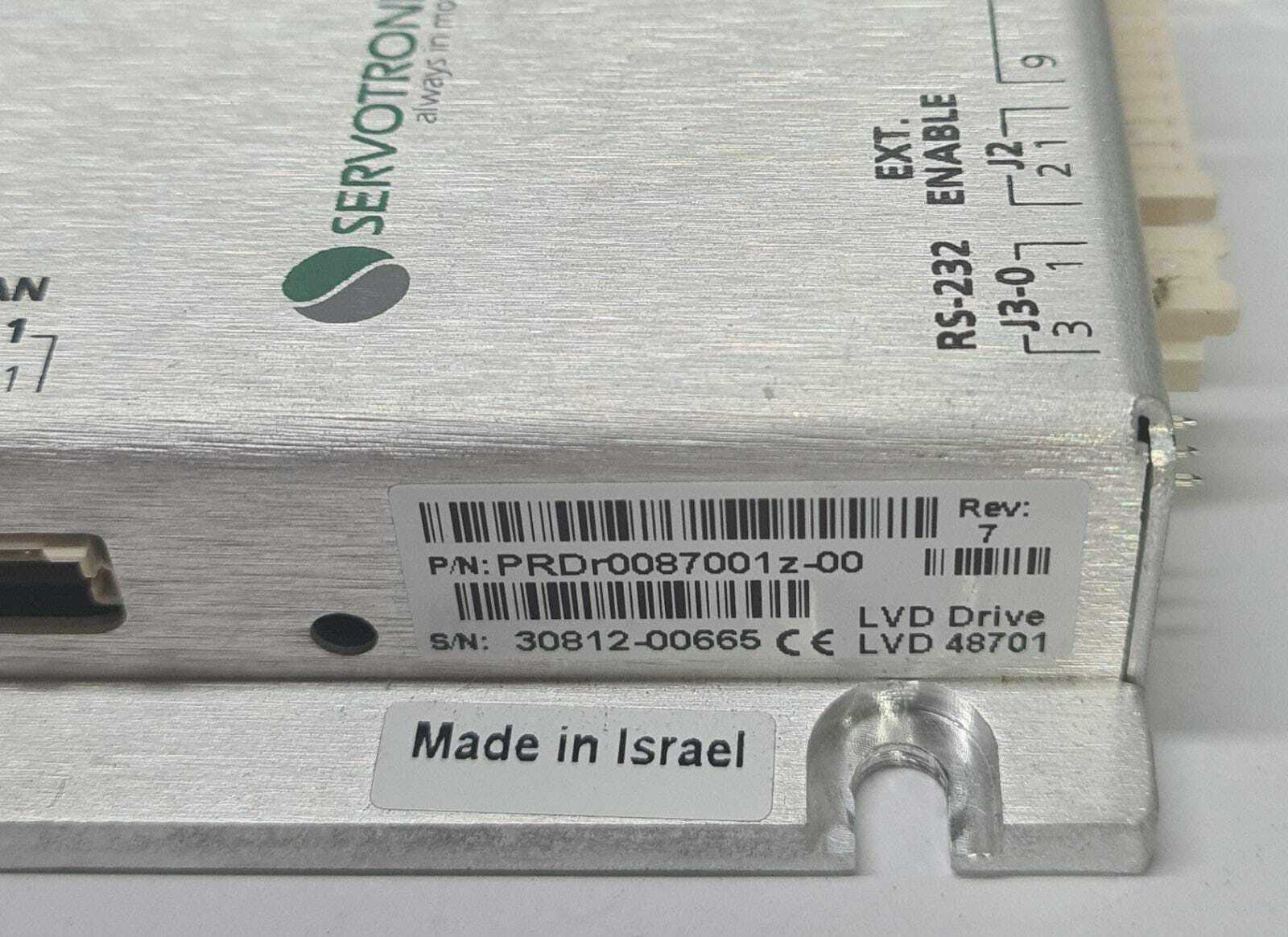 Servotronix LVD Drive LVD48701 PRDr0087001z- 00 Rev 7