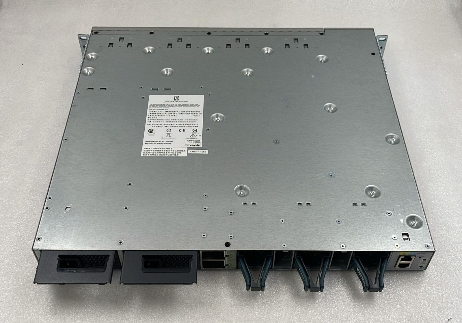 Cisco WS-C3850-24S-S bottom chassis view