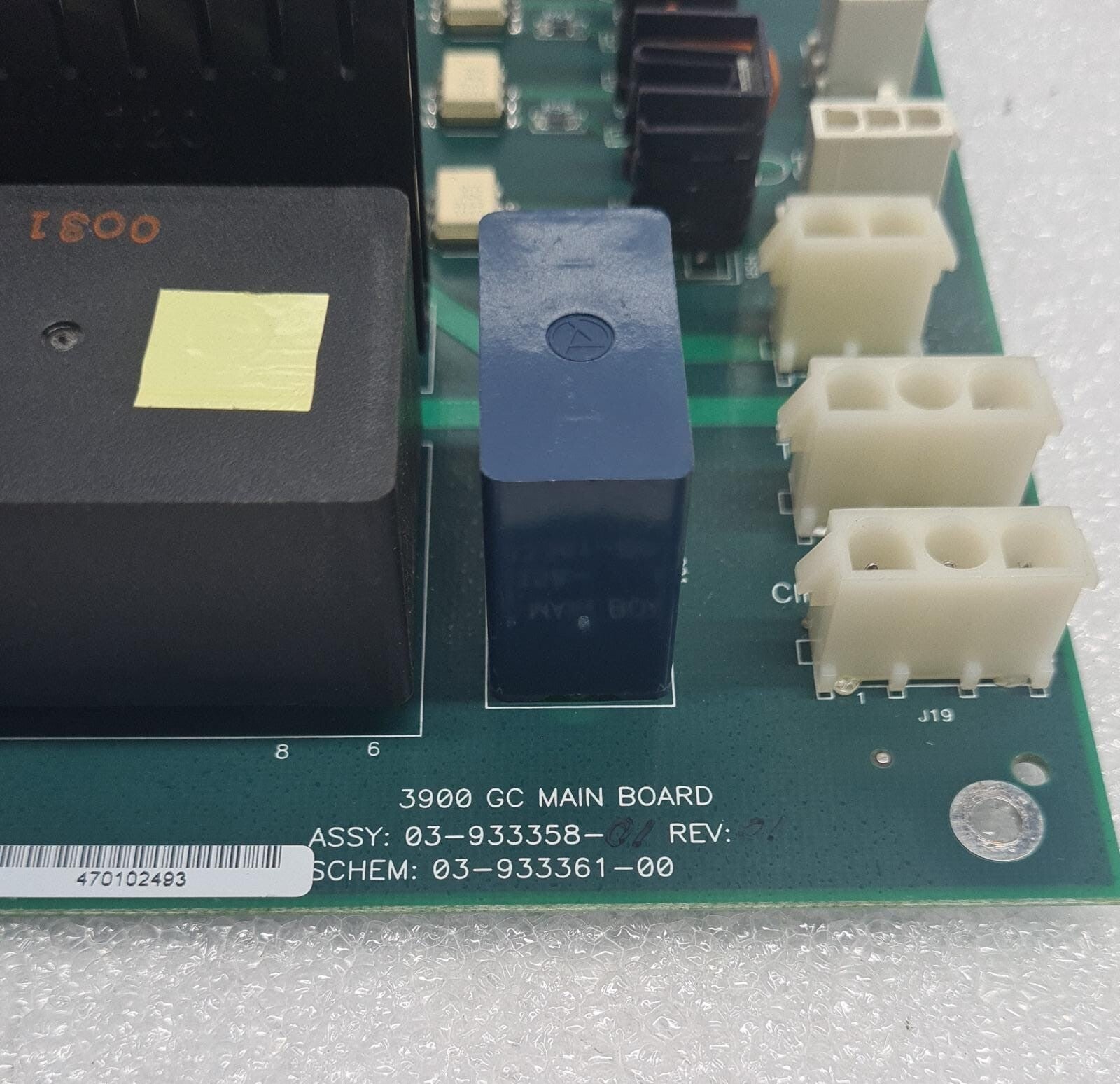 Varian 3900 GC MAIN BOARD ASSY 03-933358-01 SCHEM 03-933361-00