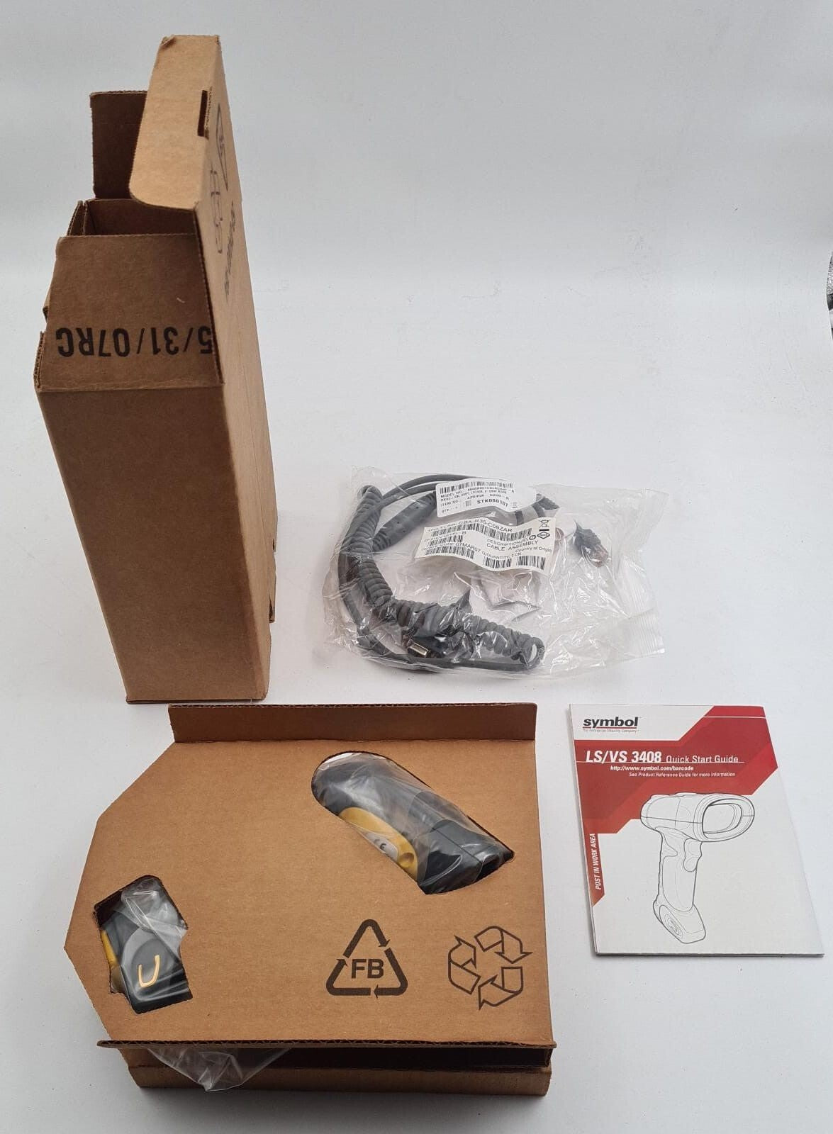 NEW - LXE Symbol Handheld Barcode Scanner LS3408-ER20105R W/ USB Cable KIT SET