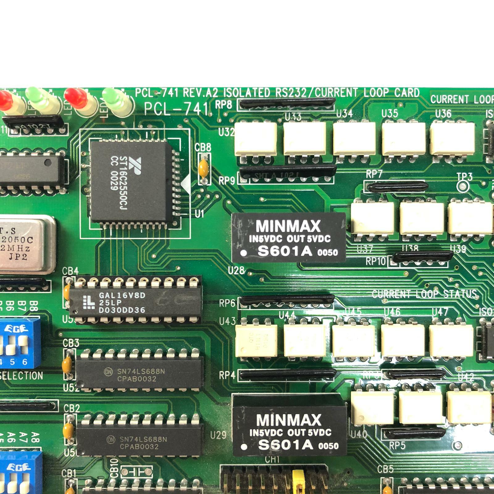 Advantech PCL-741 Rev a2 Isolated Rs232 Current Loop 2 port Communication Card