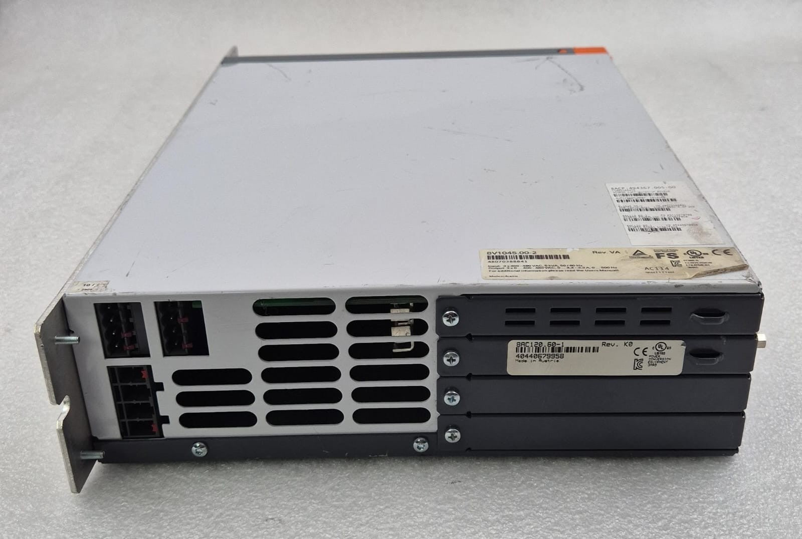 B&R ACOPOS 1045 8V1045.00-2 8ACP 494367 Servo Drive Amplifier W/ AC114 & AC120