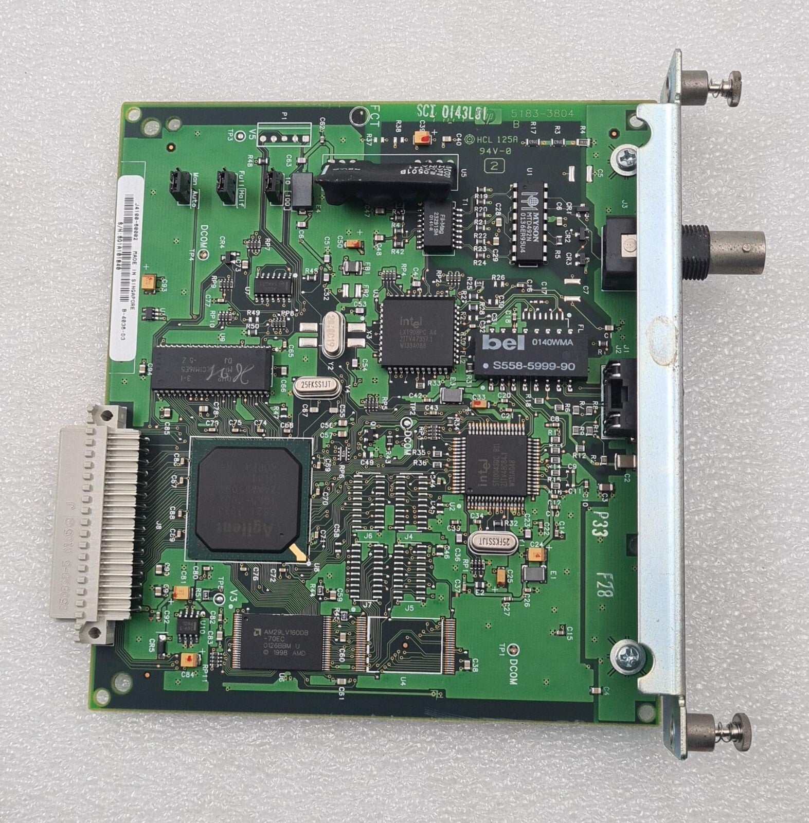 HP JetDirect 400N J4100A 10/100 Network Card RJ-45 BNC 5183-3804 HPLC