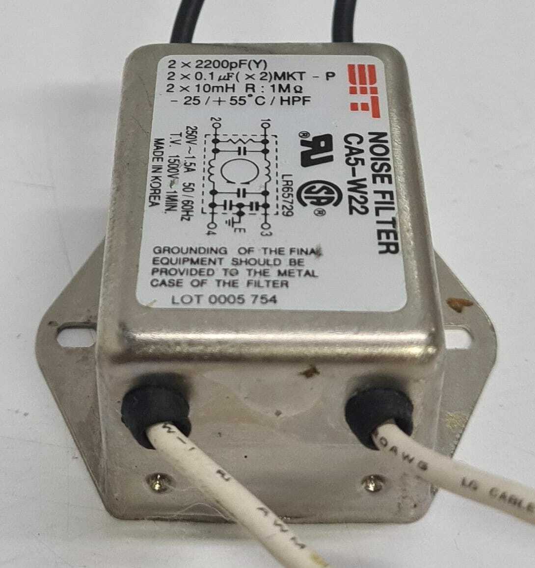 BIT NOISE FILTER CA5-W22 250V 1.5A 50/60Hz [Lot Of 5]