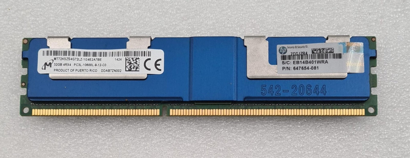 [LOT 9] Micron 32GB 4RX4 PC3L-10600L MT72KSZS4G72LZ-1G4E2A7BE SERVER MEMORY RAM