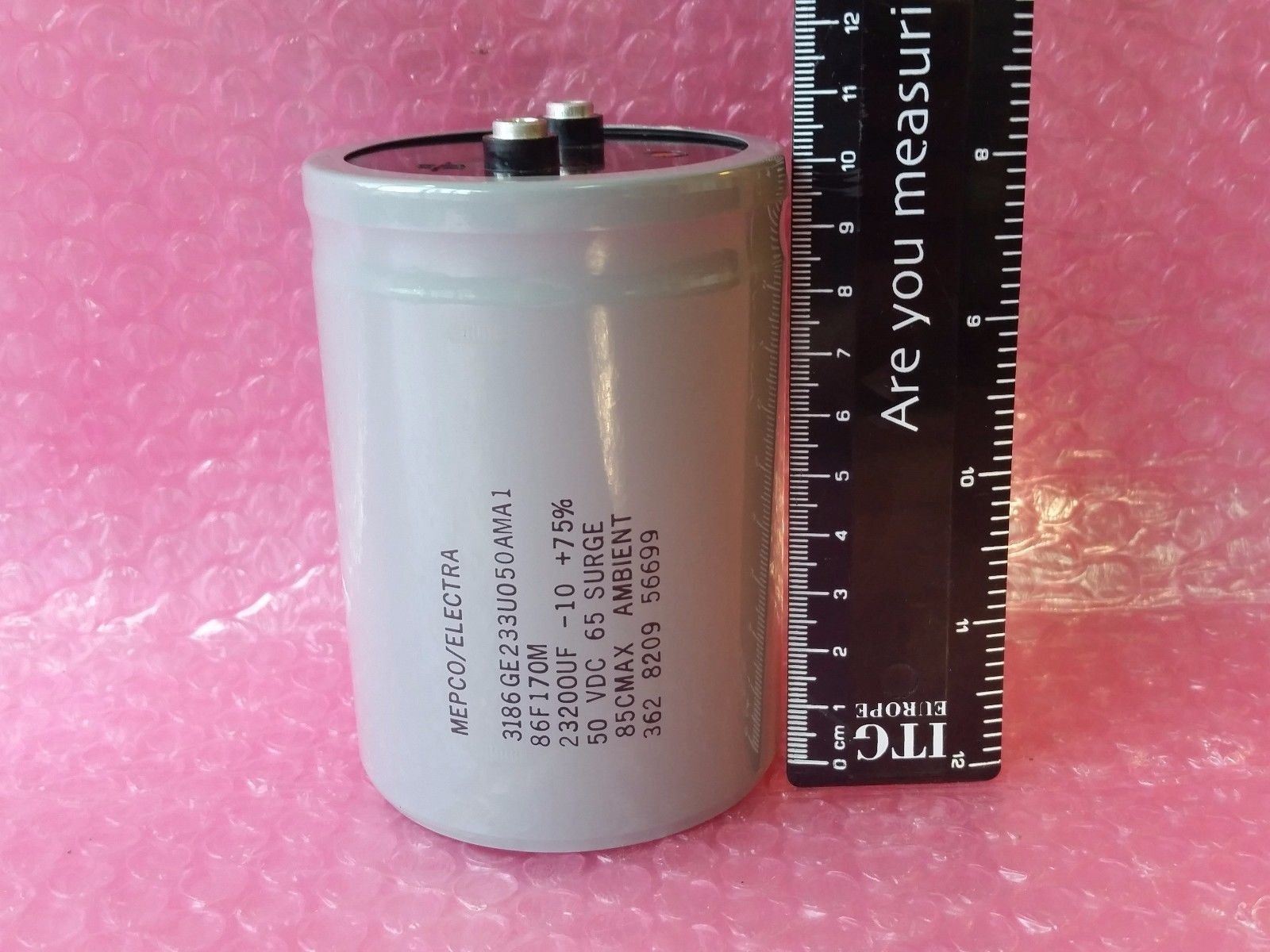 Mepco Electra 3186GE233U050Ama1 Capacitor 86F170M 50 Vdc 65 Surge