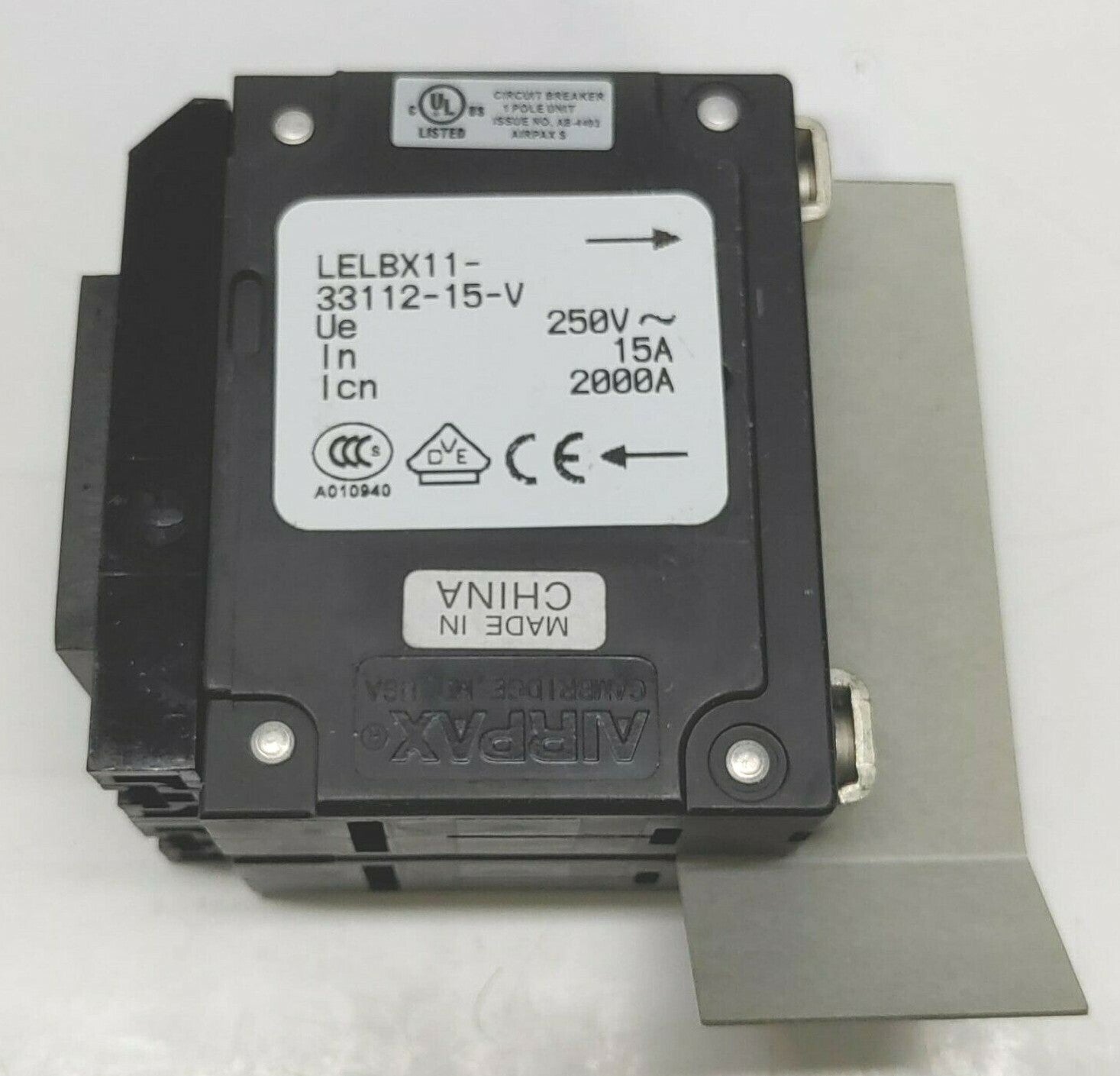 [LOT 12 PCS] Airpax SP Circuit Breaker LELBX11-33112-15-V 250V Load 0539