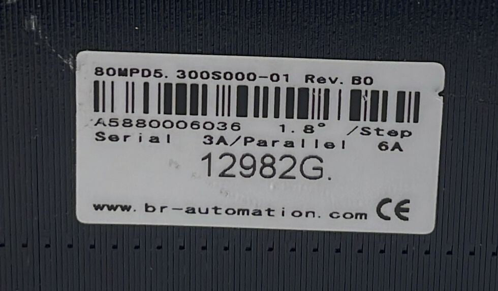 B&R Automation Servo Motor 80MPD5.300S000-01 REV. B0