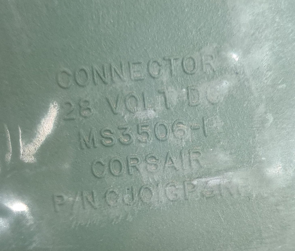 NEW - CORSAIR MS3506-1 CONNECTOR 28V Aircraft Receptacle External Power Plug