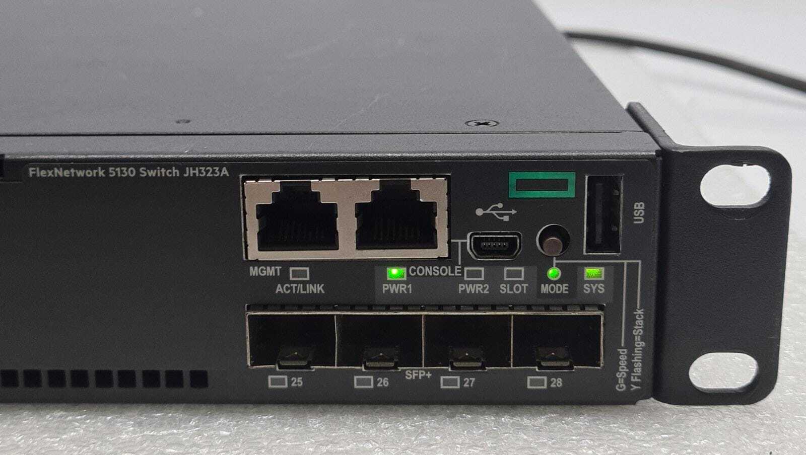 HP HPE FlexNetwork 5130 24G PoE+ 4SFP+ 1-slot HI Switch JH323A Server