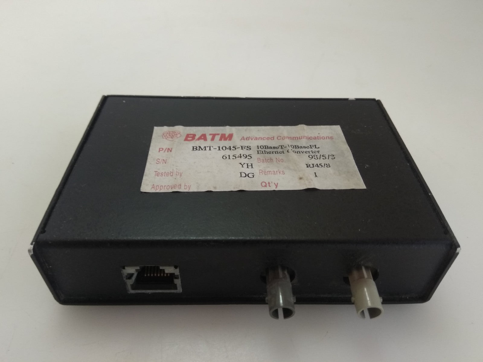 BATM BMT-1045FS 10baseT-10baseFL multi mode Ethernet Fiber Optic Converter