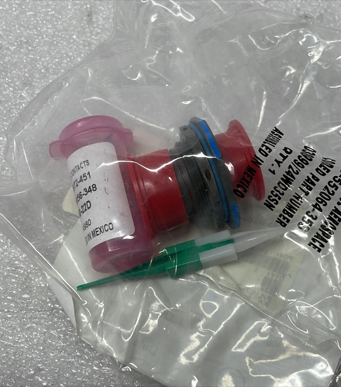 [LOT OF 6] Amphenol D38999/24WD35SN MIL SPEC Connector