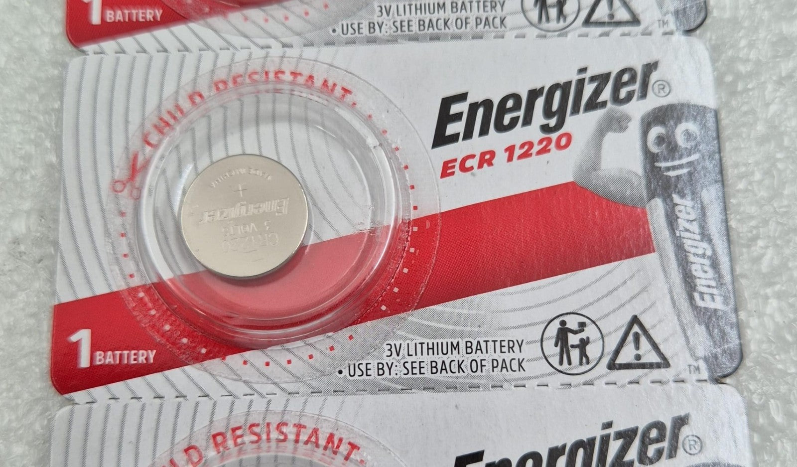 [LOT 59] PACK 5 UNITS - Energizer ECR 1220 CR1220 Lithium 3V Battery Cell *NEW*
