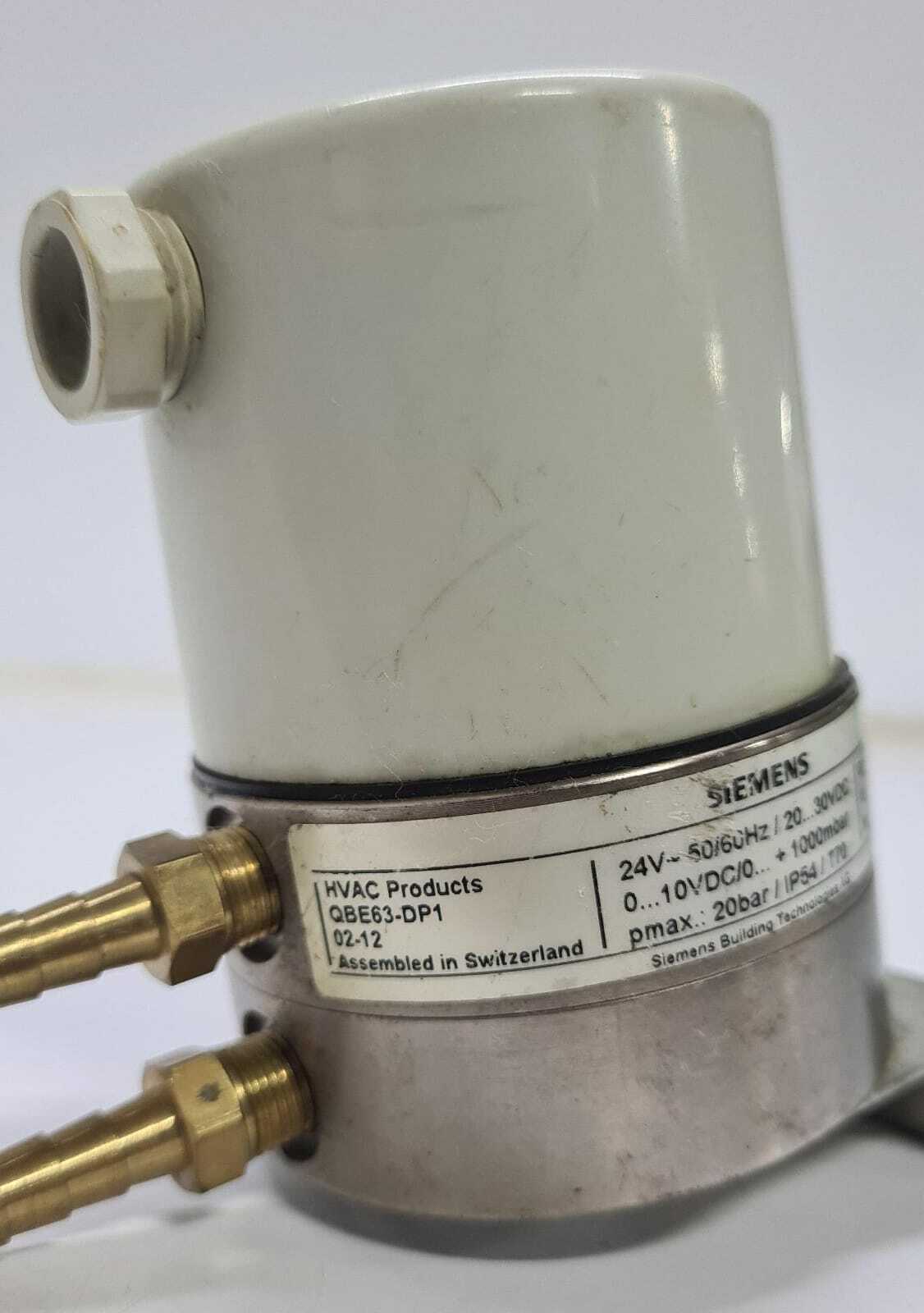 Siemens QBE63-DP1 02-12 24V 20 Bar Differential Pressure Sensor