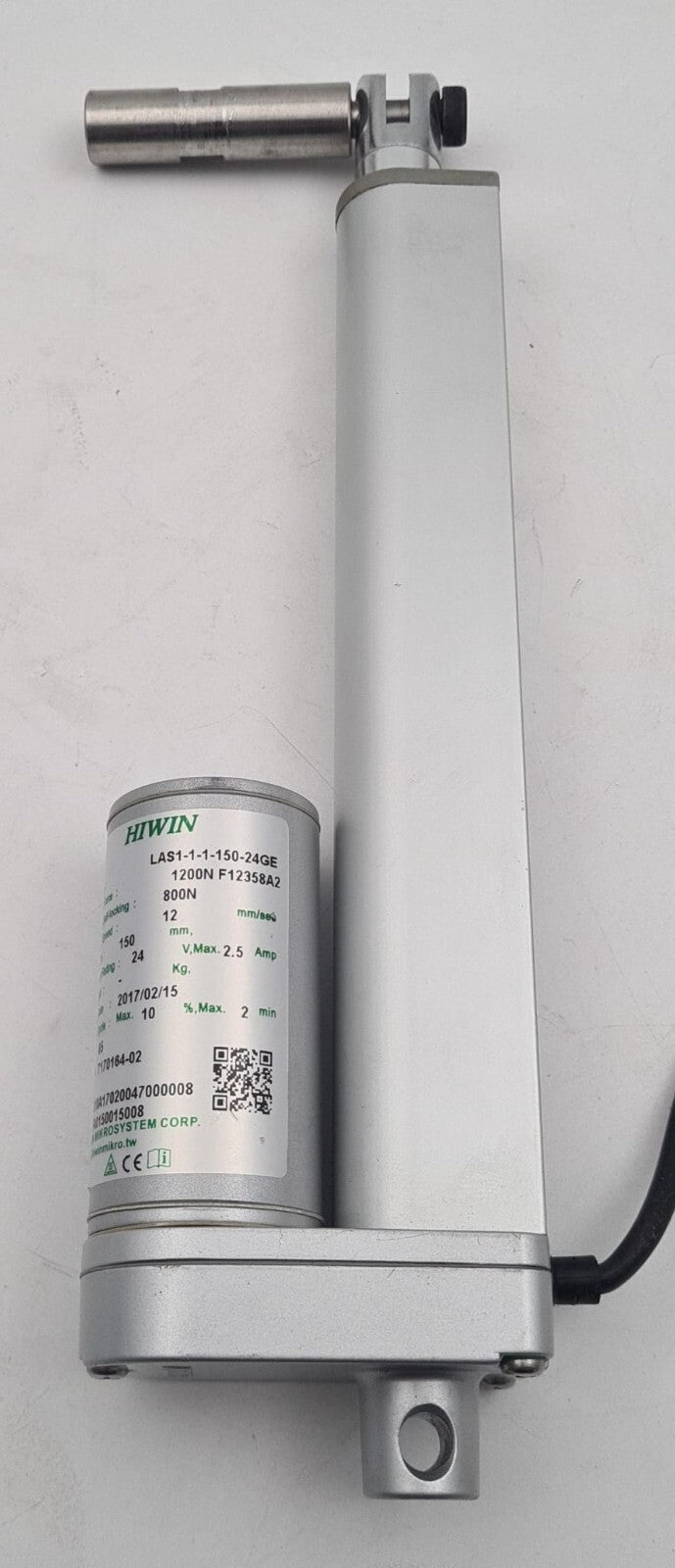 HIWIN Mikrosystem LAS1-1-1-150-24GE 1200N F12358A2 Linear Actuator