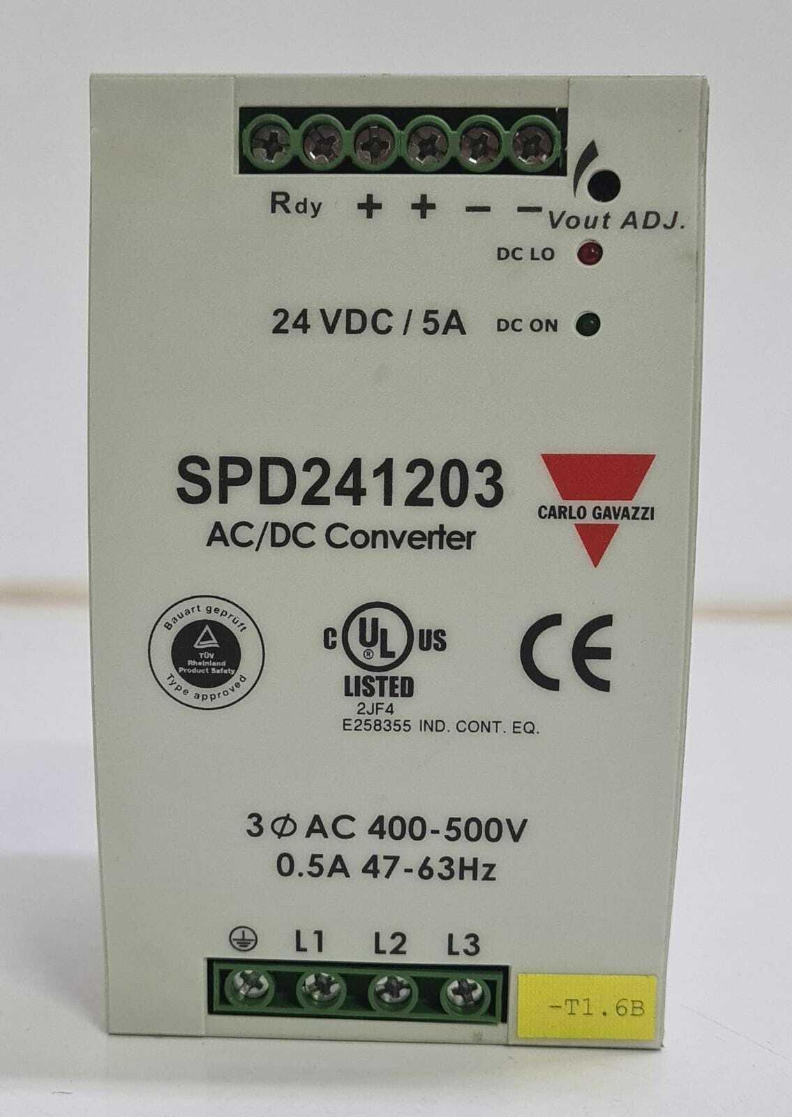CARLO GAVAZZI SPD241203 Switching Power Supply AC/DC Converter 24VDC 5A