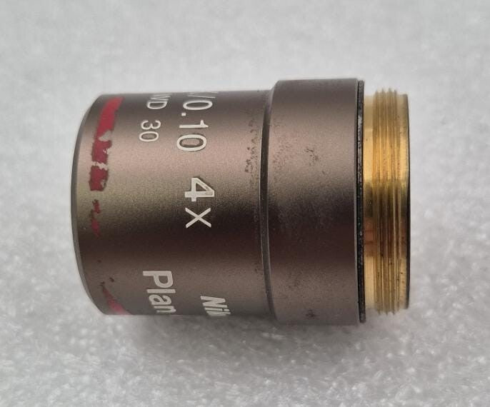 Nikon Plan 4X/0.10 ∞/- WD 30 Microscope Objective Lens 4X