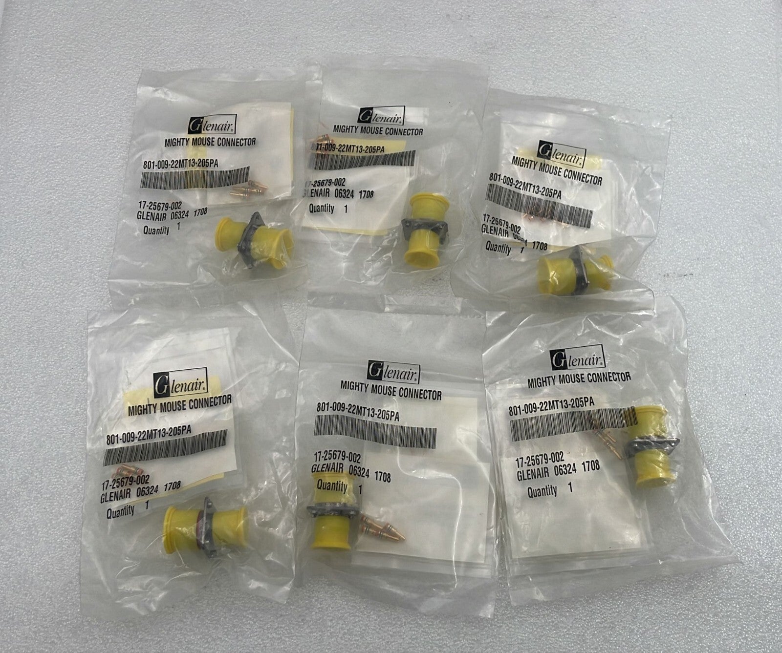 [LOT 6 PCS] Glenair 801-009-22MT13-205PA Mighty Mouse Connector
