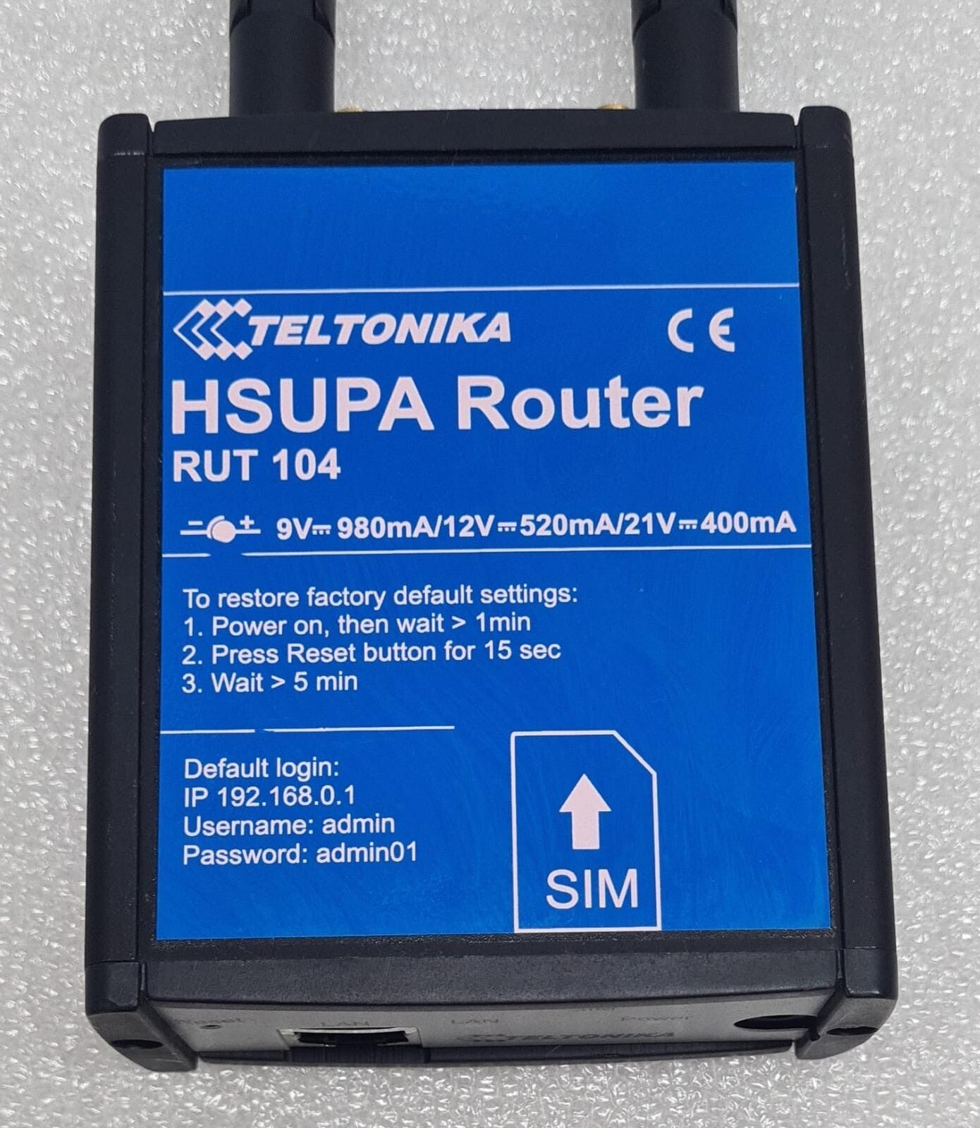 TELTONIKA HSUPA Router RUT 104 ER1160 Mobile 3G Modem LAN
