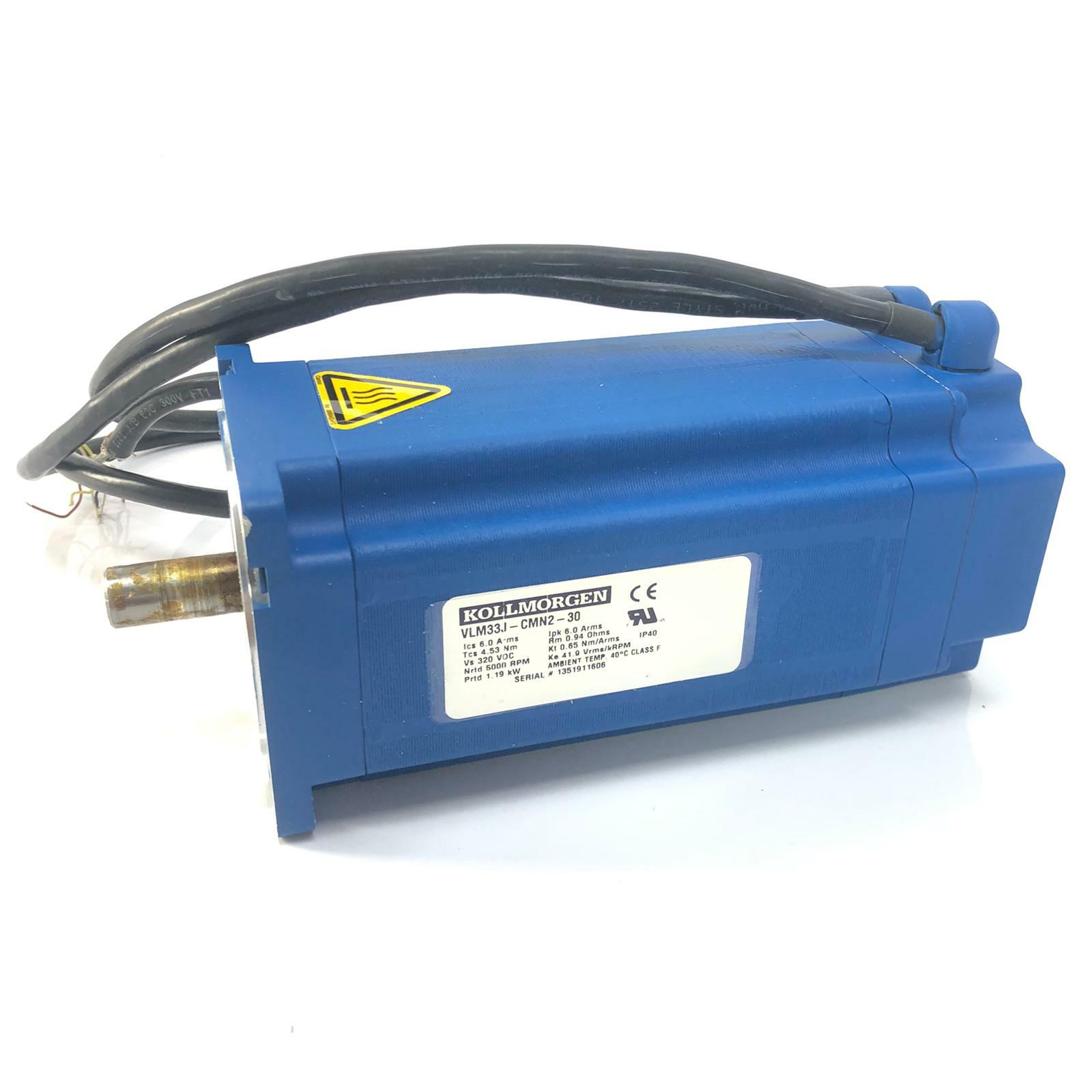Kollmorgen Brushless Servo Motor VLM33J-CMN2-30 1.9kW 5000Rpm