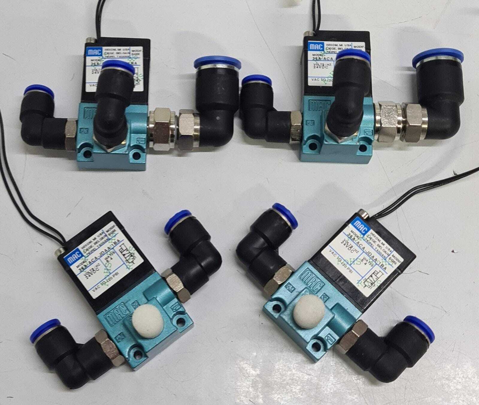 [LOT OF 4] MAC 36A-ACA-JDAA-1BA Solenoid Valve 24VDC 5.4W 120 PSI EQ56