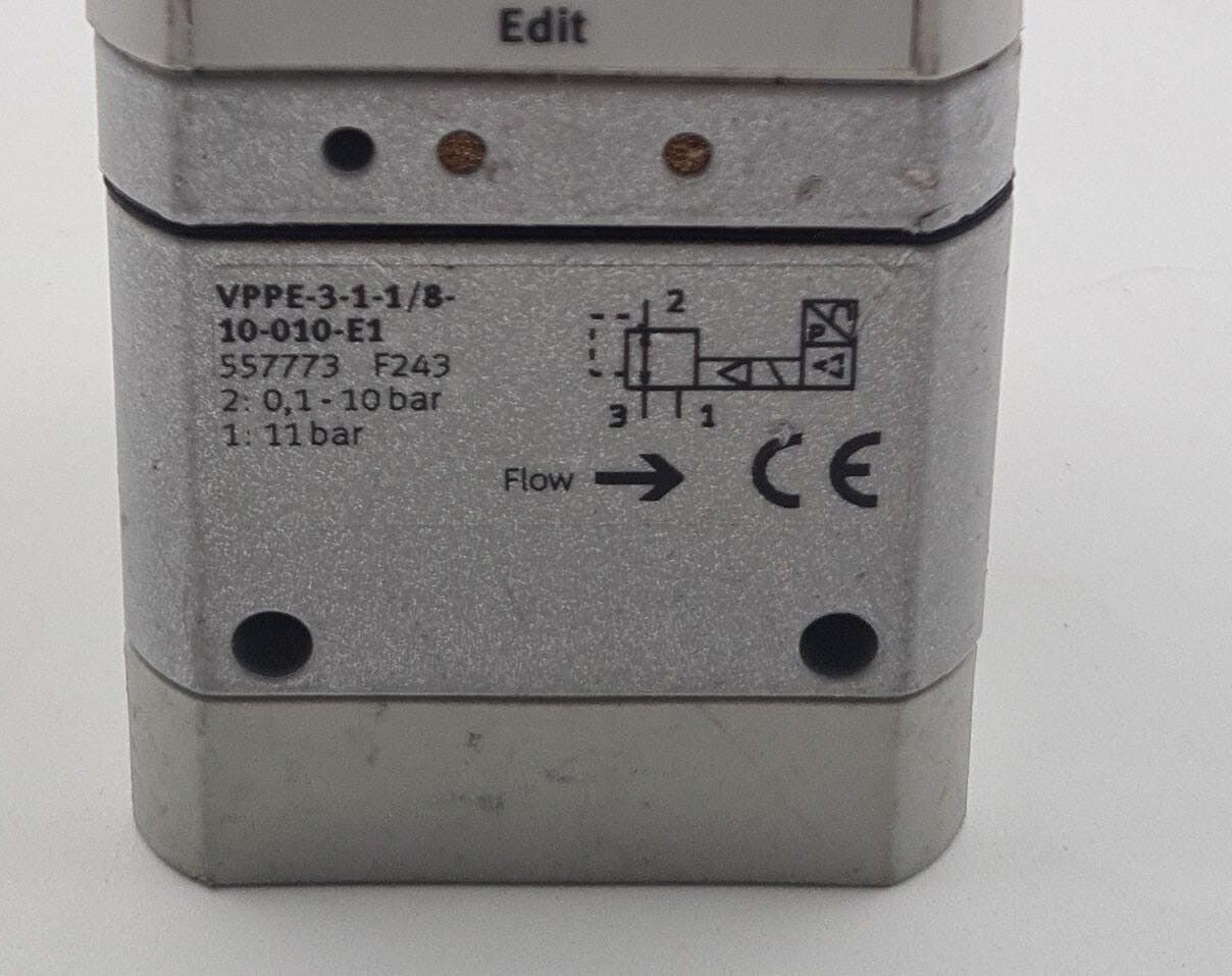 FESTO Proportional Pressure Valve VPPE-3-1-1/8-10-010-E1 557773