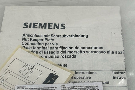 Siemens instruction sheet for 3VL connector kit