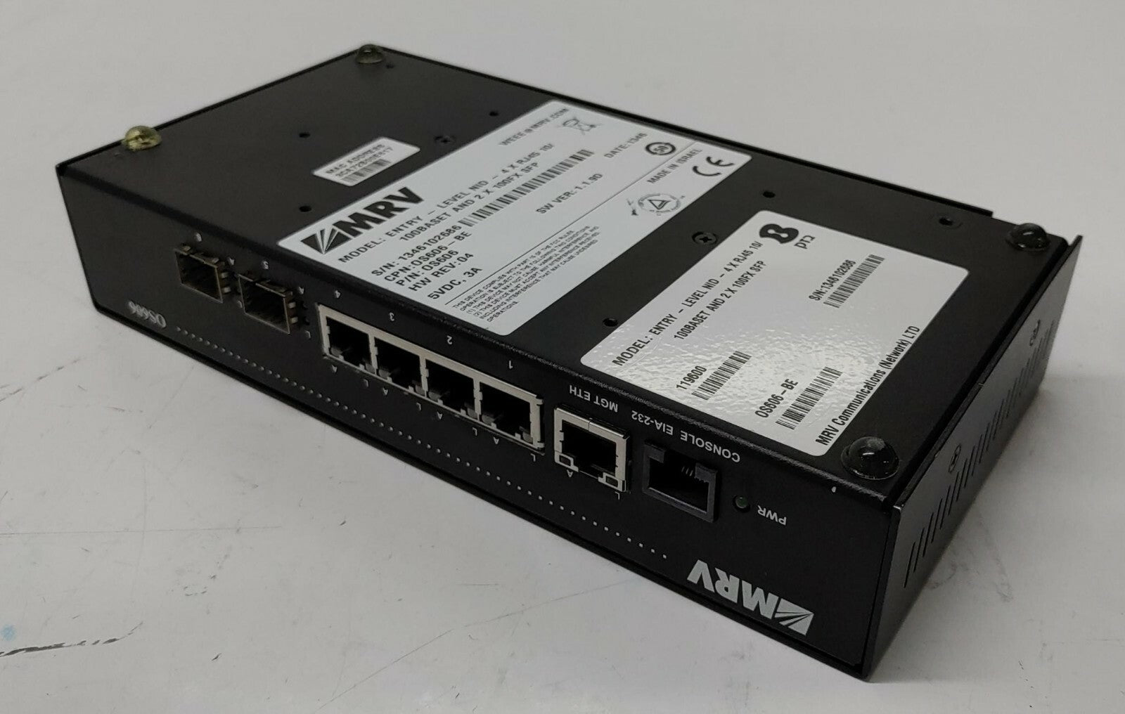 MRV ENTRY - LEVEL NID - 4X RJ45 10/100BASET AND 2 X 100FX SFP OS606